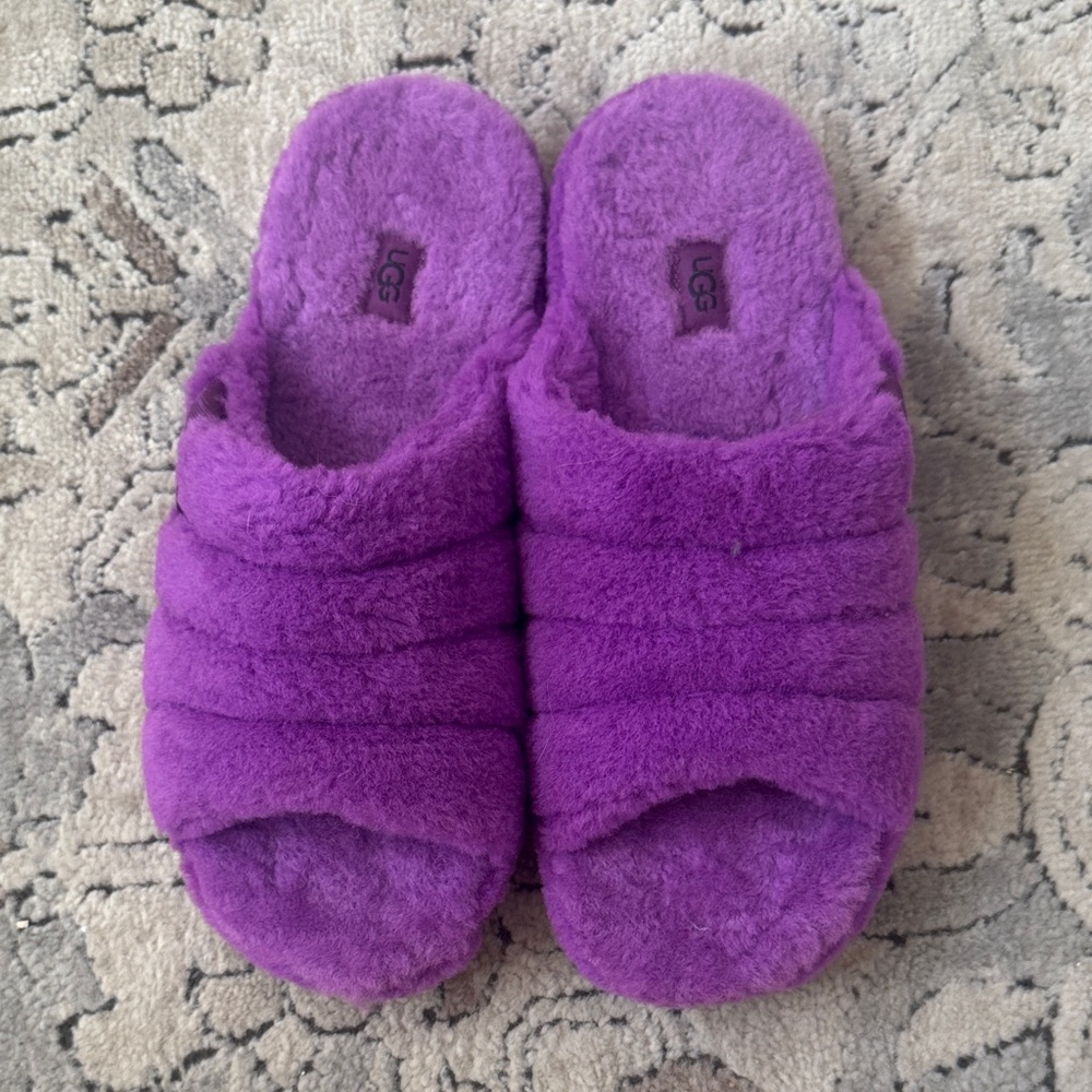 UGG Vibrant Purple Plush Slippers